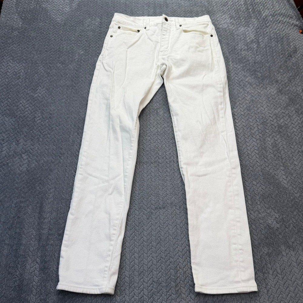 Brooks Brothers Jeans Mens 30x30 White Straight Leg Stretch Denim 100189493